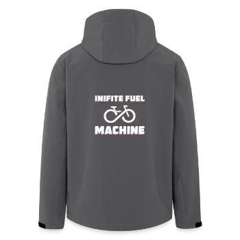 Infinite Fuel - Machine à vélo - Veste softshell homme en polyester recyclé Stanley/Stella - charbon - Dos - AI Model Male 185 light (185cm)