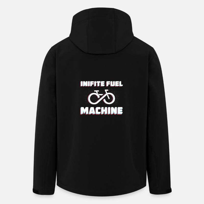Infinite Fuel - Bicycle Machine - Men’s Recycled Softshell Jacket by Stanley/Stella - black