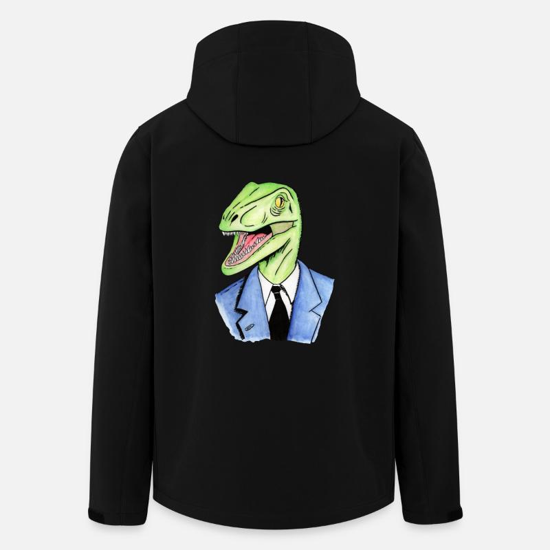 Reptiloid - Recycelte Männer Softshell-Jacke von Stanley/Stella - Schwarz