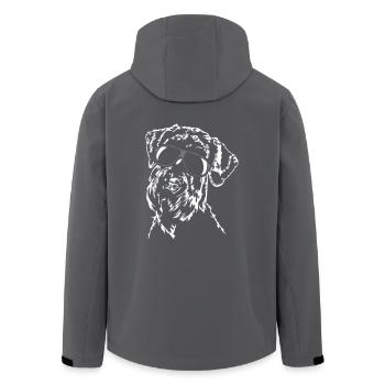 GEANT SCHNAUZER portrait cool Wilsigns - Veste softshell homme en polyester recyclé Stanley/Stella - noir - Dos - AI Model Male 185 light (185cm)