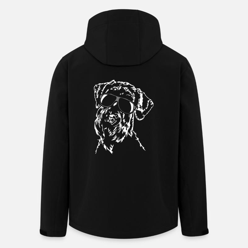 RIESENSCHNAUZER cool Portrait Wilsigns - Recycelte Männer Softshell-Jacke von Stanley/Stella - Schwarz
