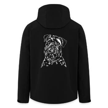 BLEU ENDUIT EN GRAIN TERRIER Portrait Wilsigns - Veste softshell homme en polyester recyclé Stanley/Stella - noir - Dos - AI Model Male 185 light (185cm)