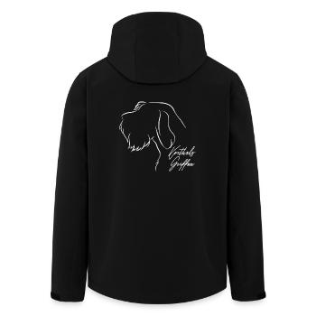 KORTHALS GRIFFON Profil Chiens de chasse Chien Wilsigns - Veste softshell homme en polyester recyclé Stanley/Stella - noir - Dos - AI Model Male 185 light (185cm)
