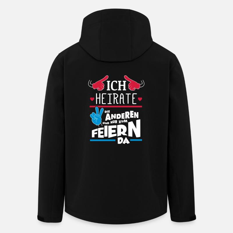 ICH HEIRATE JGA - Recycelte Männer Softshell-Jacke von Stanley/Stella - Schwarz