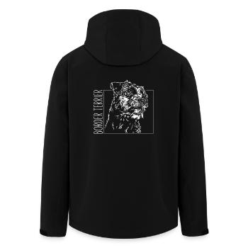 BORDER TERRIER Chien Chien Portrait Wilsigns - Veste softshell homme en polyester recyclé Stanley/Stella - noir - Dos - AI Model Male 185 light (185cm)