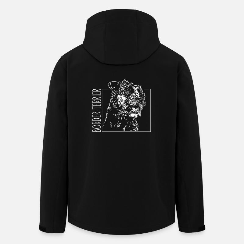 BORDER TERRIER Hund Hunde Portrait Wilsigns - Recycelte Männer Softshell-Jacke von Stanley/Stella - Schwarz