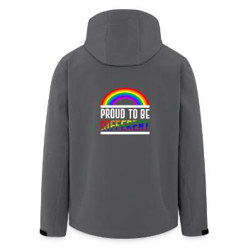 Proud to be different - Recycelte Männer Softshell-Jacke von Stanley/Stella - Anthrazit - Hinten - AI Model Male 185 light (185cm)