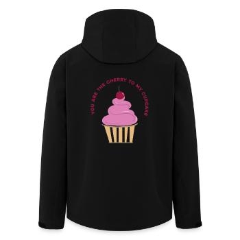 Cupcake - Your are my Cherry - Declaration of Love - Men’s Recycled Softshell Jacket by Stanley/Stella - black - Back - AI Model Male 185 light (185cm)