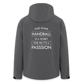 Handball, joueurs de handball, fou de handball - Veste softshell homme en polyester recyclé Stanley/Stella - noir - Dos - AI Model Male 185 light (185cm)