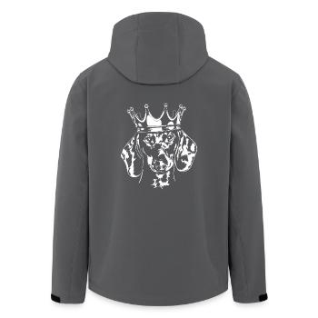 DACHSHUND DACHSHUND Crown Dog Dogs Wilsigns - Men’s Recycled Softshell Jacket by Stanley/Stella - black - Back - AI Model Male 185 light (185cm)