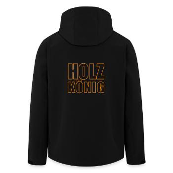 HOLZ KÖNIG - Recycelte Männer Softshell-Jacke von Stanley/Stella - Schwarz - Hinten - AI Model Male 185 light (185cm)