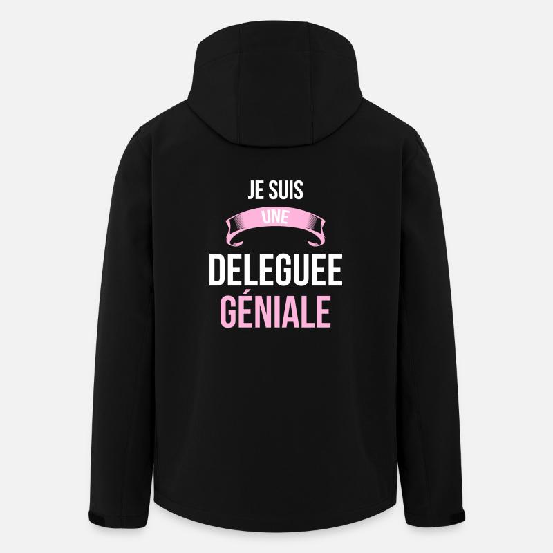 je suis une Deleguee - Veste softshell homme en polyester recyclé Stanley/Stella - noir