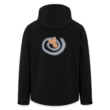 Lost Bear - Spiral - Recycelte Männer Softshell-Jacke von Stanley/Stella - Schwarz - Hinten - AI Model Male 185 light (185cm)