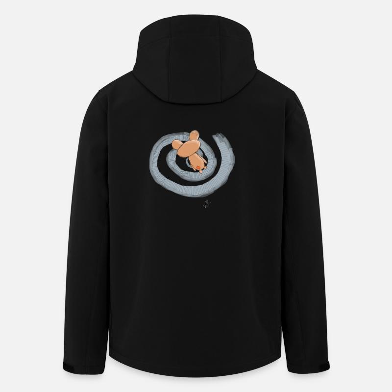 Ours perdu - Spirale - Veste softshell homme en polyester recyclé Stanley/Stella - noir