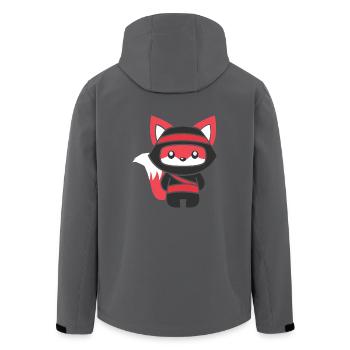 inimalistic ninja fox - Men’s Recycled Softshell Jacket by Stanley/Stella - black - Back - AI Model Male 185 light (185cm)