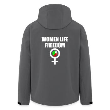 Women life freedom - Recycelte Männer Softshell-Jacke von Stanley/Stella - Schwarz - Hinten - AI Model Male 185 light (185cm)