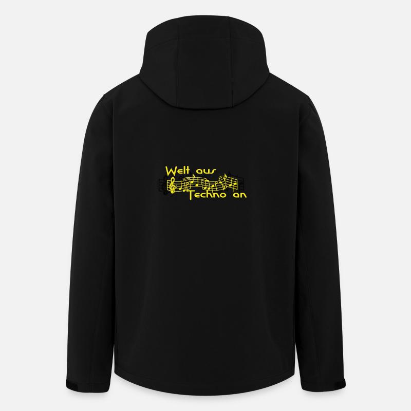 Welt aus Techno an - Recycelte Männer Softshell-Jacke von Stanley/Stella - Schwarz