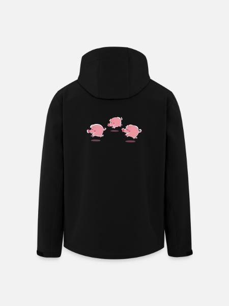 petits cochons - Veste softshell homme en polyester recyclé Stanley/Stella - noir