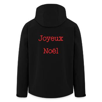 NOËL. ANNEE. ANNIVERSAIRE. RETRAITE. FÊTE. COEUR. - Veste softshell homme en polyester recyclé Stanley/Stella - noir - Dos - AI Model Male 185 light (185cm)