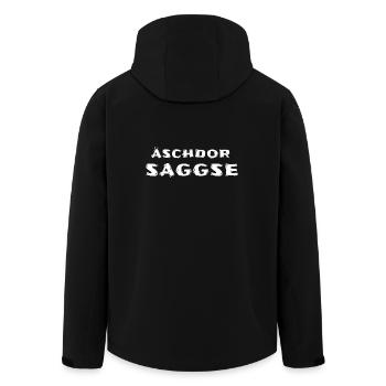 Äschdor Saggse Echter Sachse - Recycelte Männer Softshell-Jacke von Stanley/Stella - Schwarz - Hinten - AI Model Male 185 light (185cm)