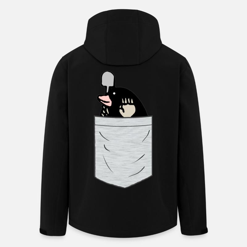 Mole Breast Pocket - Men’s Recycled Softshell Jacket by Stanley/Stella - black