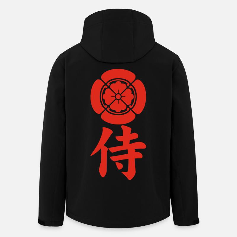 Samurai-Emblem des Oda-Clans (rot) - Recycelte Männer Softshell-Jacke von Stanley/Stella - Schwarz