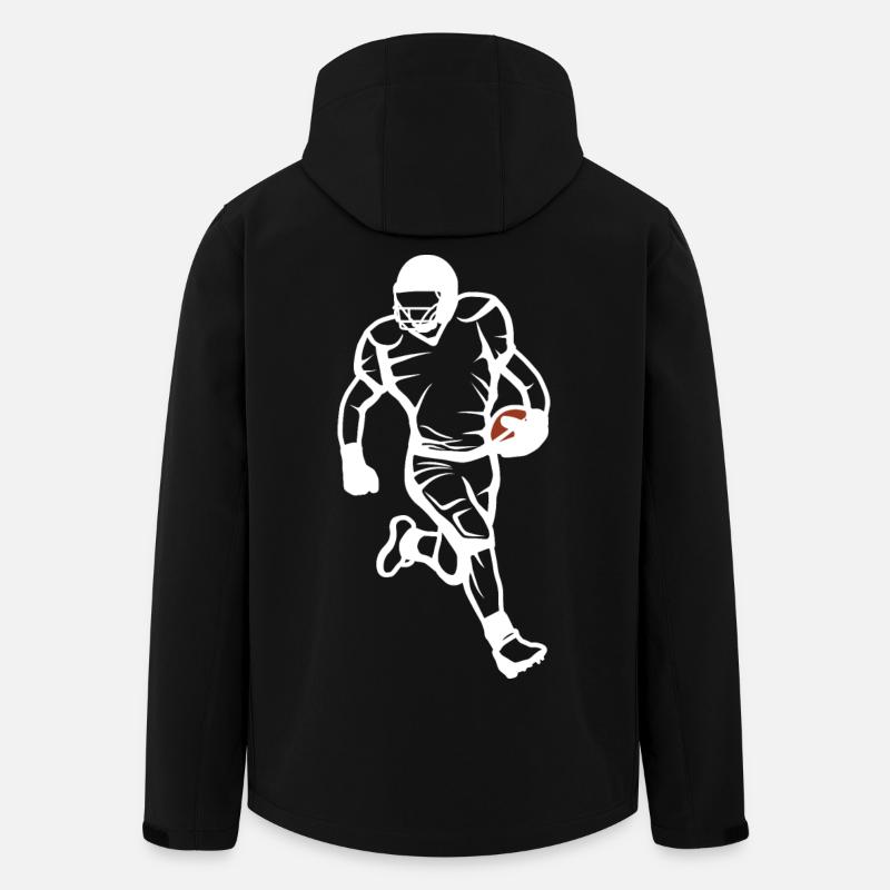 Dessin de footballeur - Veste softshell homme en polyester recyclé Stanley/Stella - noir