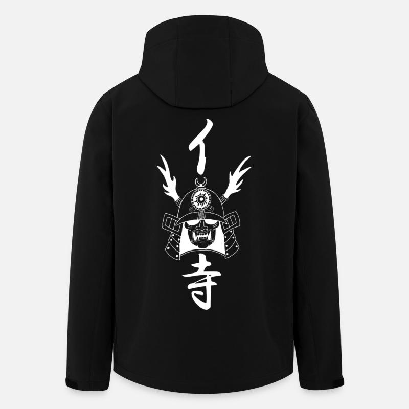 Manga Samurai Helmet (White) - Men’s Recycled Softshell Jacket by Stanley/Stella - black