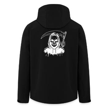 Grim Reaper Skull Design - Recycelte Männer Softshell-Jacke von Stanley/Stella - Schwarz - Hinten - AI Model Male 185 light (185cm)