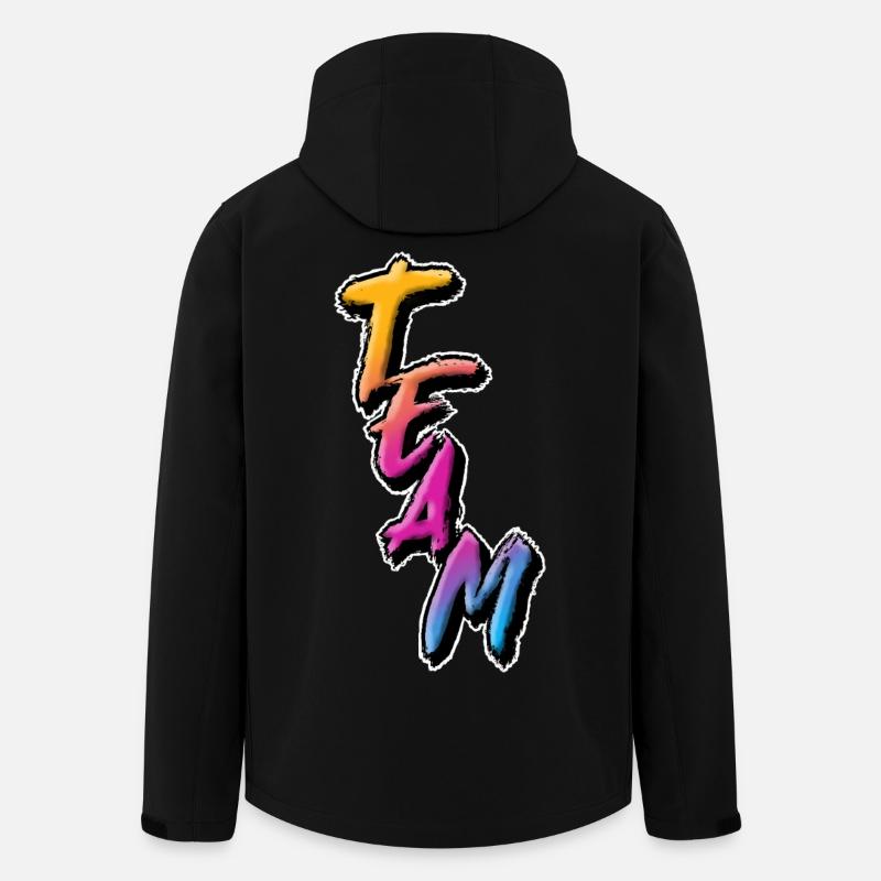 Team - Recycelte Männer Softshell-Jacke von Stanley/Stella - Schwarz