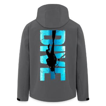Taucher Design Retro Dive Outfit Geschenk - Recycelte Männer Softshell-Jacke von Stanley/Stella - Anthrazit - Hinten - AI Model Male 185 light (185cm)