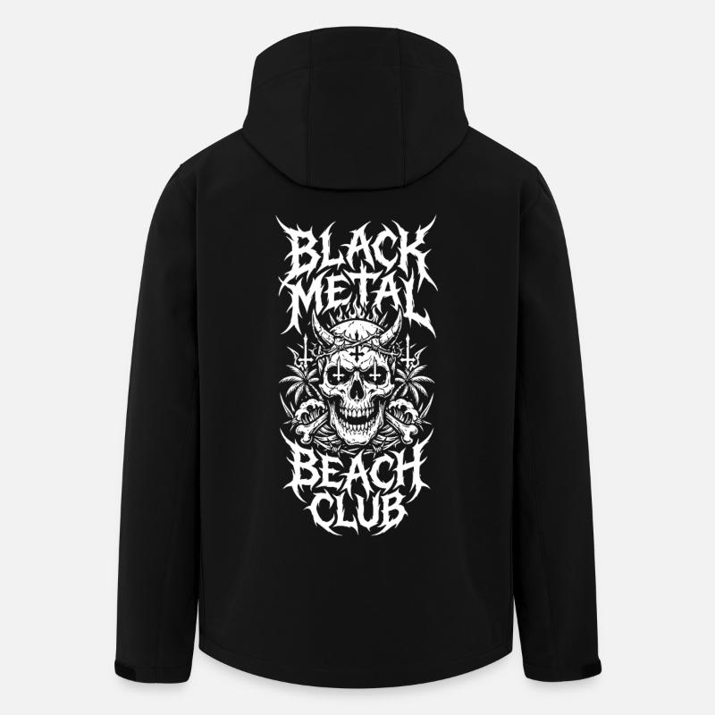 Black Metal Beach Club Skull - Men’s Recycled Softshell Jacket by Stanley/Stella - black