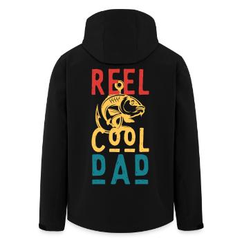 Reel Cool Dad Fishing – Funny Dad Gift - Recycelte Männer Softshell-Jacke von Stanley/Stella - Schwarz - Hinten - AI Model Male 185 light (185cm)