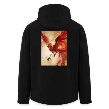 L'Envol du Phénix : Éclat Céleste - Veste softshell homme en polyester recyclé Stanley/Stella - noir - Dos - AI Model Male 185 light (185cm)
