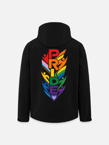 Pride Rainbow T-Shirt CSD Parade Diversity - Men’s Recycled Softshell Jacket by Stanley/Stella - black