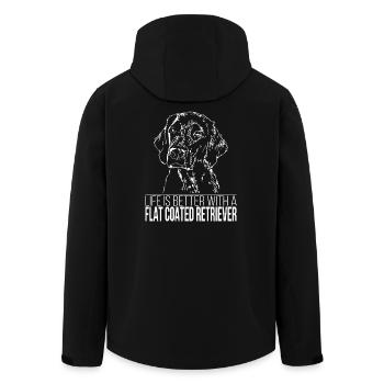 FLAT COATED RETRIEVER Life better Verder - Veste softshell homme en polyester recyclé Stanley/Stella - noir - Dos - AI Model Male 185 light (185cm)
