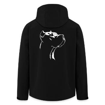 Dogue Argentino Silhouette Chien Chiens Wilsigns - Veste softshell homme en polyester recyclé Stanley/Stella - noir - Dos - AI Model Male 185 light (185cm)