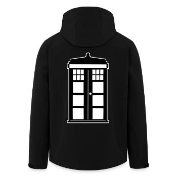 BlueBox - Recycelte Männer Softshell-Jacke von Stanley/Stella - Schwarz - Hinten - AI Model Male 185 light (185cm)