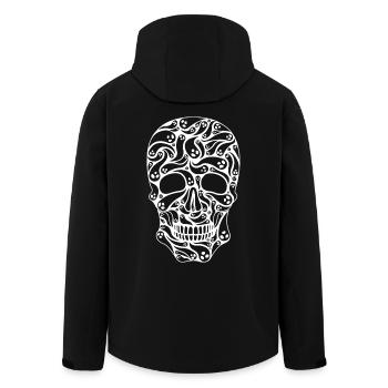 Scary Ghost Skull Head Spooky Halloween Costume - Men’s Recycled Softshell Jacket by Stanley/Stella - black - Back - AI Model Male 185 light (185cm)