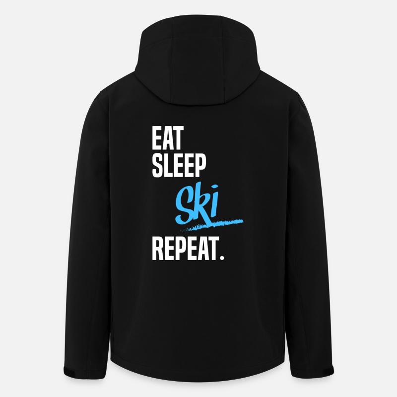 EAT SLEEP ski - Men’s Recycled Softshell Jacket by Stanley/Stella - black