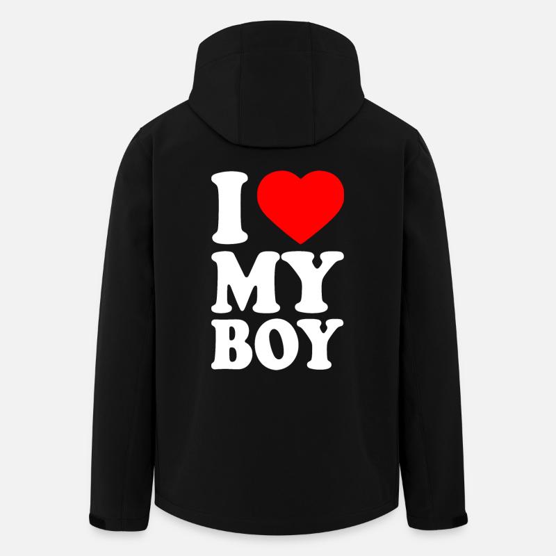 I love my boy - Recycelte Männer Softshell-Jacke von Stanley/Stella - Schwarz