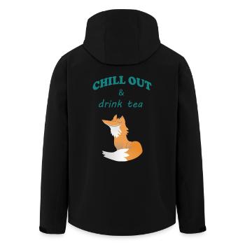 Chill Out - Recycelte Männer Softshell-Jacke von Stanley/Stella - Schwarz - Hinten - AI Model Male 185 light (185cm)