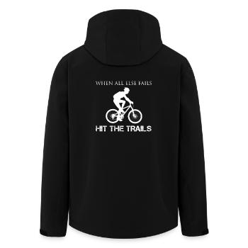 vélo sports - Veste softshell homme en polyester recyclé Stanley/Stella - noir - Dos - AI Model Male 185 light (185cm)