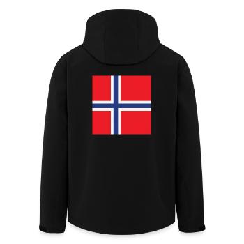 Drapeau de la Norvège - Cadeau norvégien de fierté - Veste softshell homme en polyester recyclé Stanley/Stella - noir - Dos - AI Model Male 185 light (185cm)