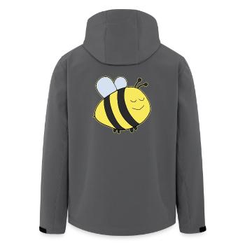 Dicke Hummel - Recycelte Männer Softshell-Jacke von Stanley/Stella - Anthrazit - Hinten - AI Model Male 185 light (185cm)