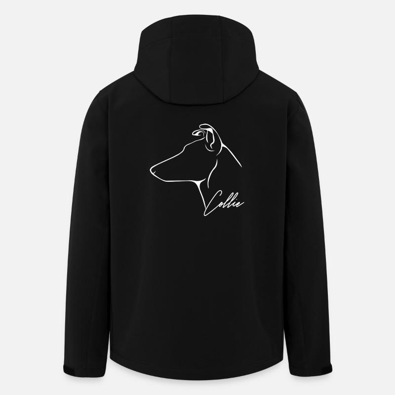 Kurzhaar COLLIE Wilsigns Profil Hunde Hund - Recycelte Männer Softshell-Jacke von Stanley/Stella - Schwarz