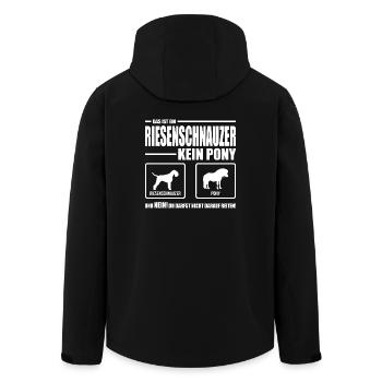 RIESENSCHNAUZER kein Pony Hundespruch Wilsigns - Recycelte Männer Softshell-Jacke von Stanley/Stella - Schwarz - Hinten - AI Model Male 185 light (185cm)