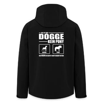 DEUTSCHE DOGGE kein Pony Wilsigns Hundespruch Hund - Recycelte Männer Softshell-Jacke von Stanley/Stella - Schwarz - Hinten - AI Model Male 185 light (185cm)