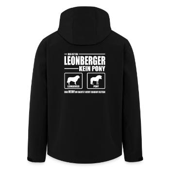 LEONBERGER kein Pony Wilsigns Hundespruch Hund - Recycelte Männer Softshell-Jacke von Stanley/Stella - Schwarz - Hinten - AI Model Male 185 light (185cm)