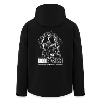 DOODLETASTISCH Labradoodle Goldendoodle Spruch - Recycelte Männer Softshell-Jacke von Stanley/Stella - Schwarz - Hinten - AI Model Male 185 light (185cm)